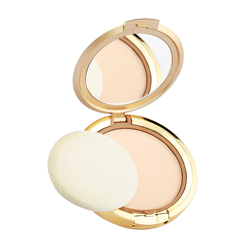 俪兰双色美颜粉饼持久控油干湿两用遮瑕防水保湿定妆粉