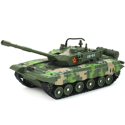 华一坦克模型1:48儿童玩具车合金t-99坦克99式装甲车声光军事系列