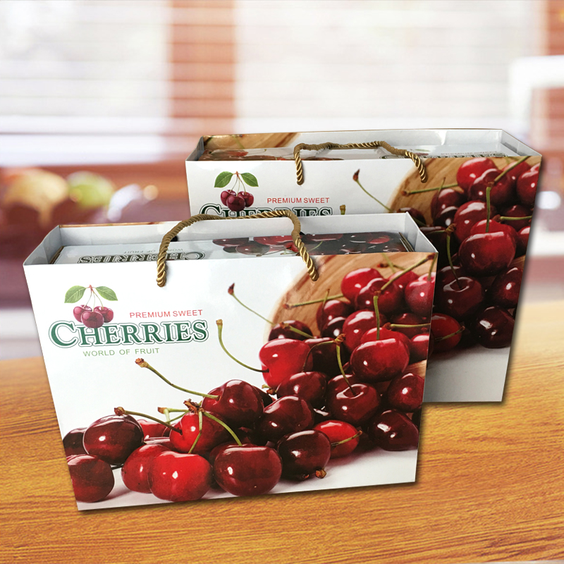 樱桃水果现货_3斤5斤装进口车厘子礼盒樱桃包装盒手提水果包装盒现货