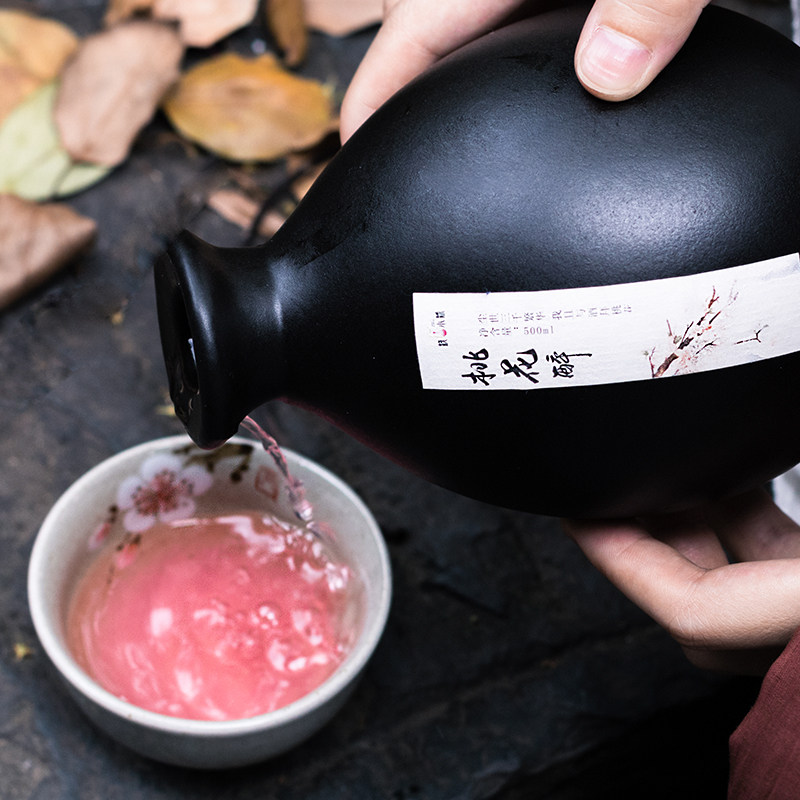 古风桃花酒桃花醉水果酒女士低度甜酒网红少女心高颜值女生自酿