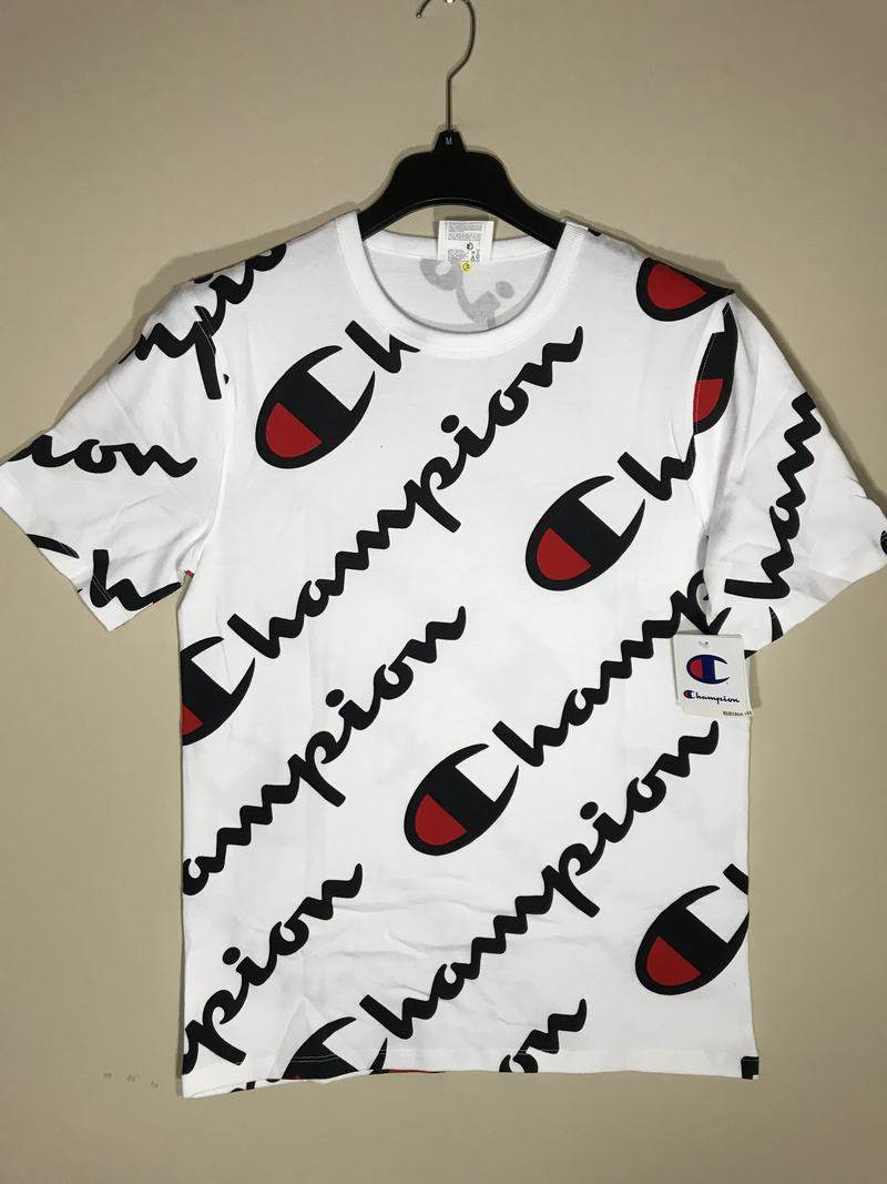 折扣正品champion 全身印花t恤 男士经典潮牌短袖 舒适全棉