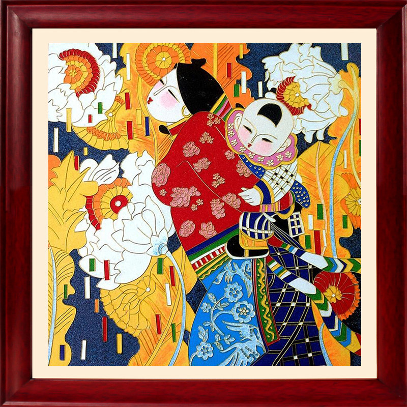 景泰蓝工艺画原材料套装金丝彩沙装饰画手工制作送视频diy遐想5