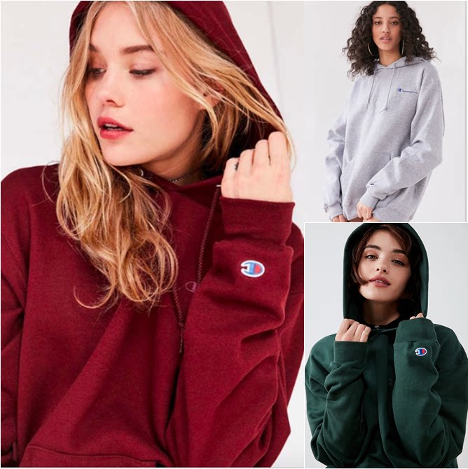 champion卫衣女连帽_日版champion冠军连帽卫衣女秋冬字母刺绣套头
