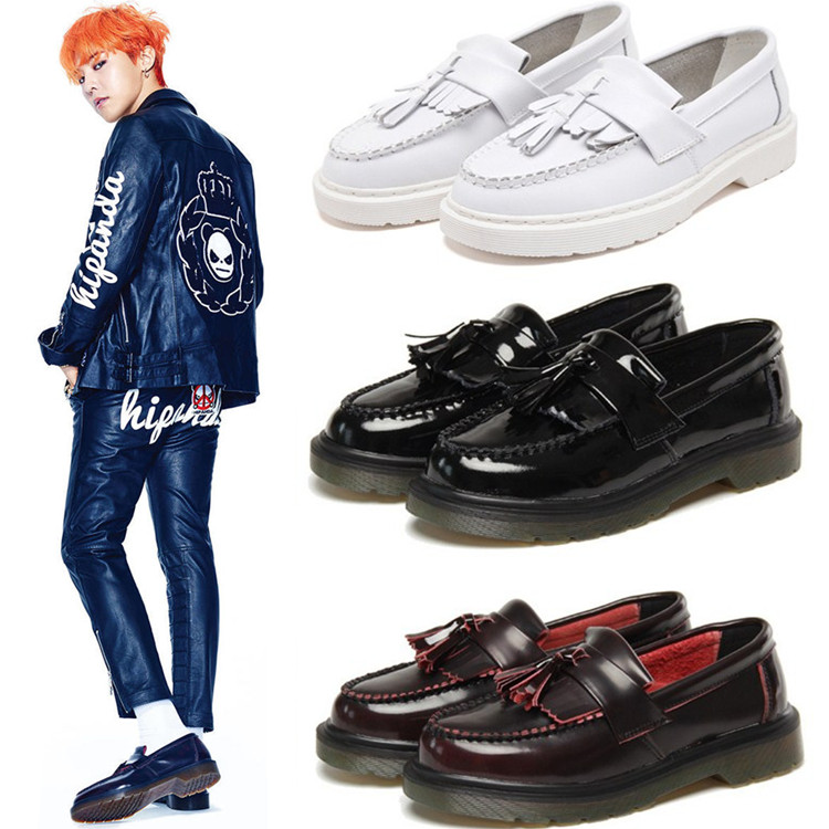 2017新款女鞋子情侣韩版百搭秋冬季潮皮鞋男日系权志龙同款鞋英伦