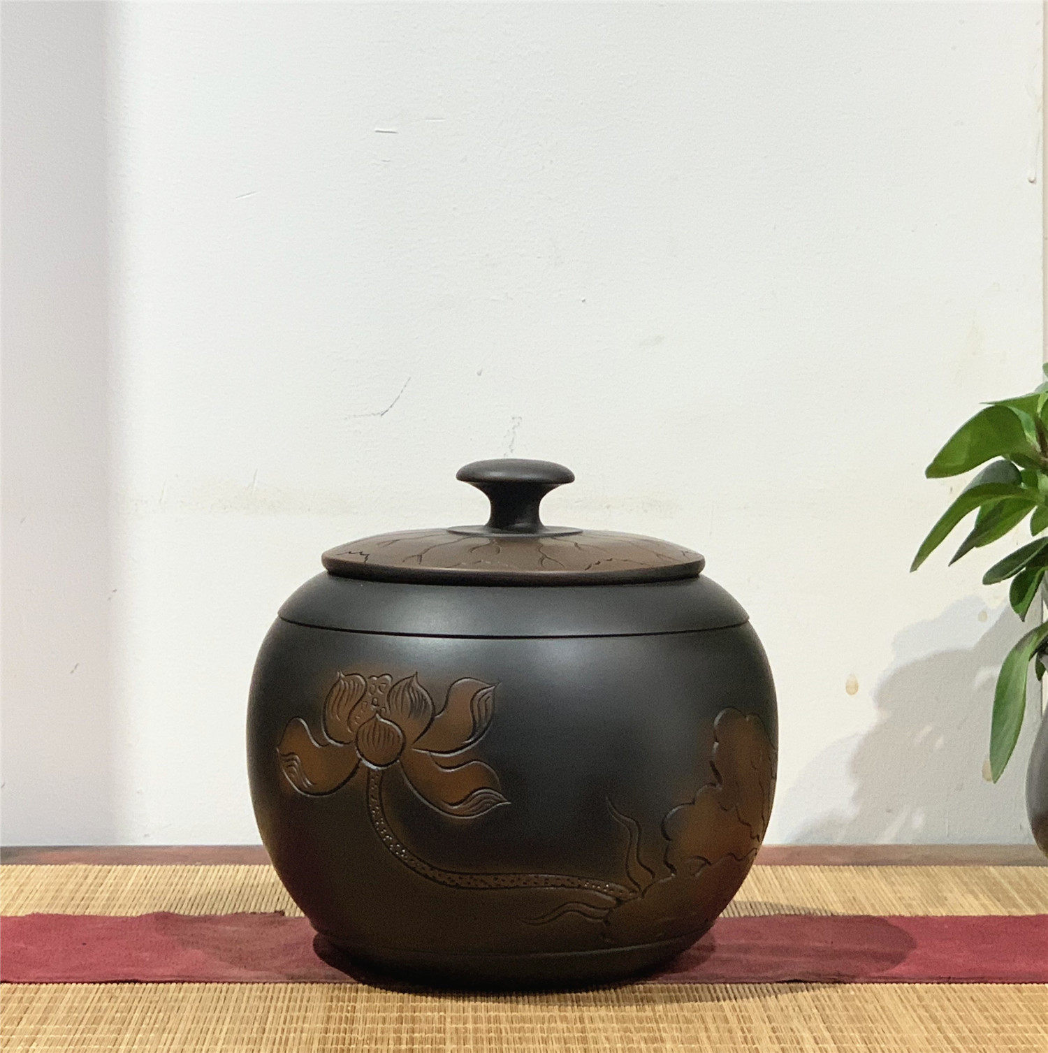 特价能量罐陶瓷火罐特大号_云南建水紫陶茶叶罐茶缸手工陶罐非紫砂罐