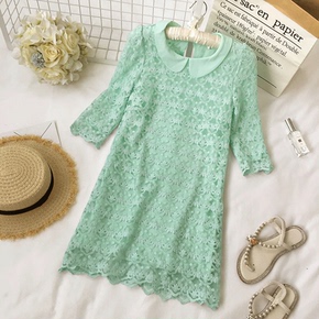 打底裙子连衣裙娃娃领