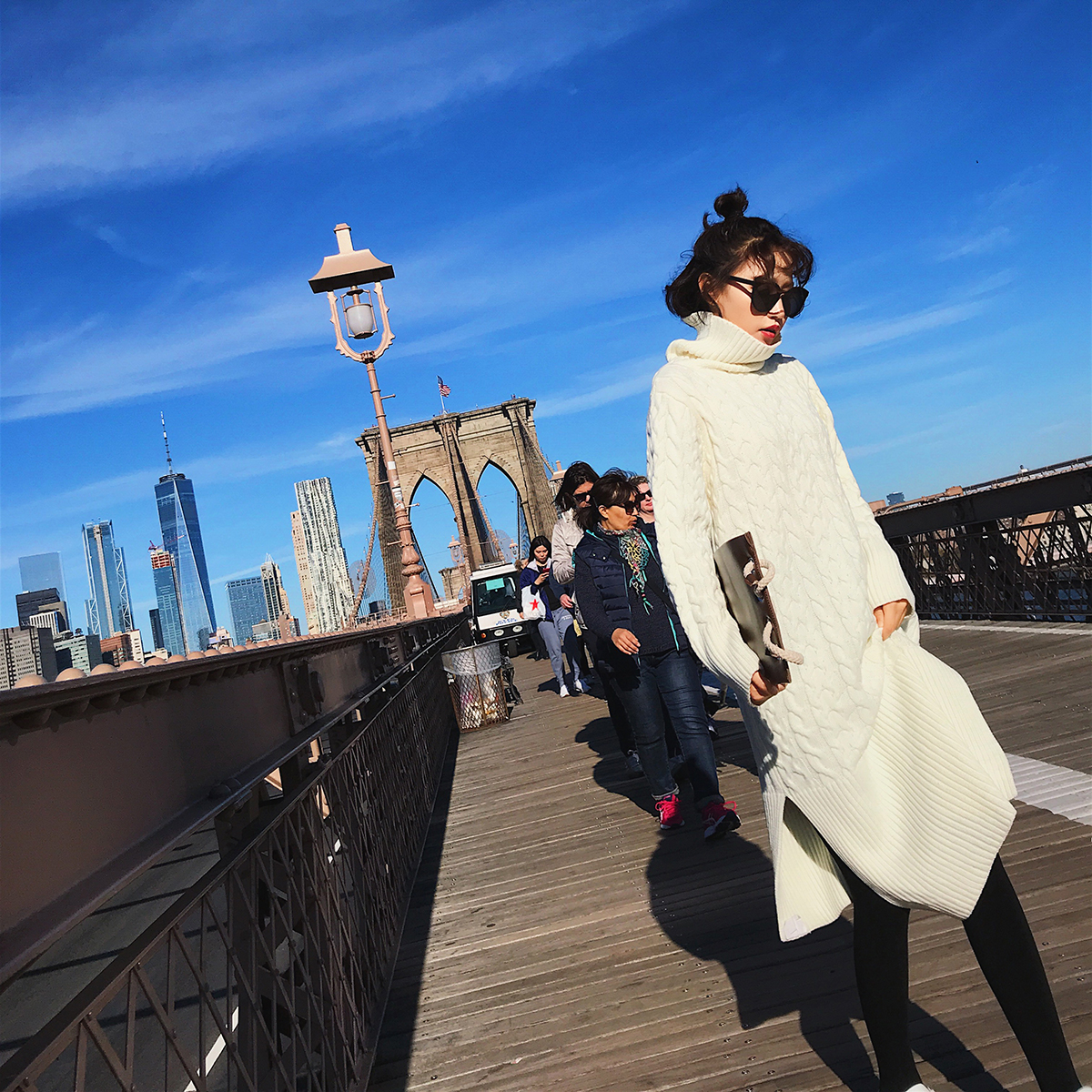 女装冬装017新款时尚毛衣潮 秋冬高领麻花套头长款毛衣