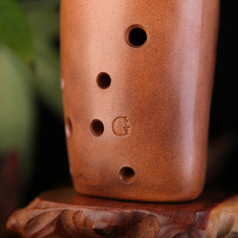 厂家直销十孔红陶专业演奏大鱼埙  民族吹奏乐器 包邮埙送埙袋