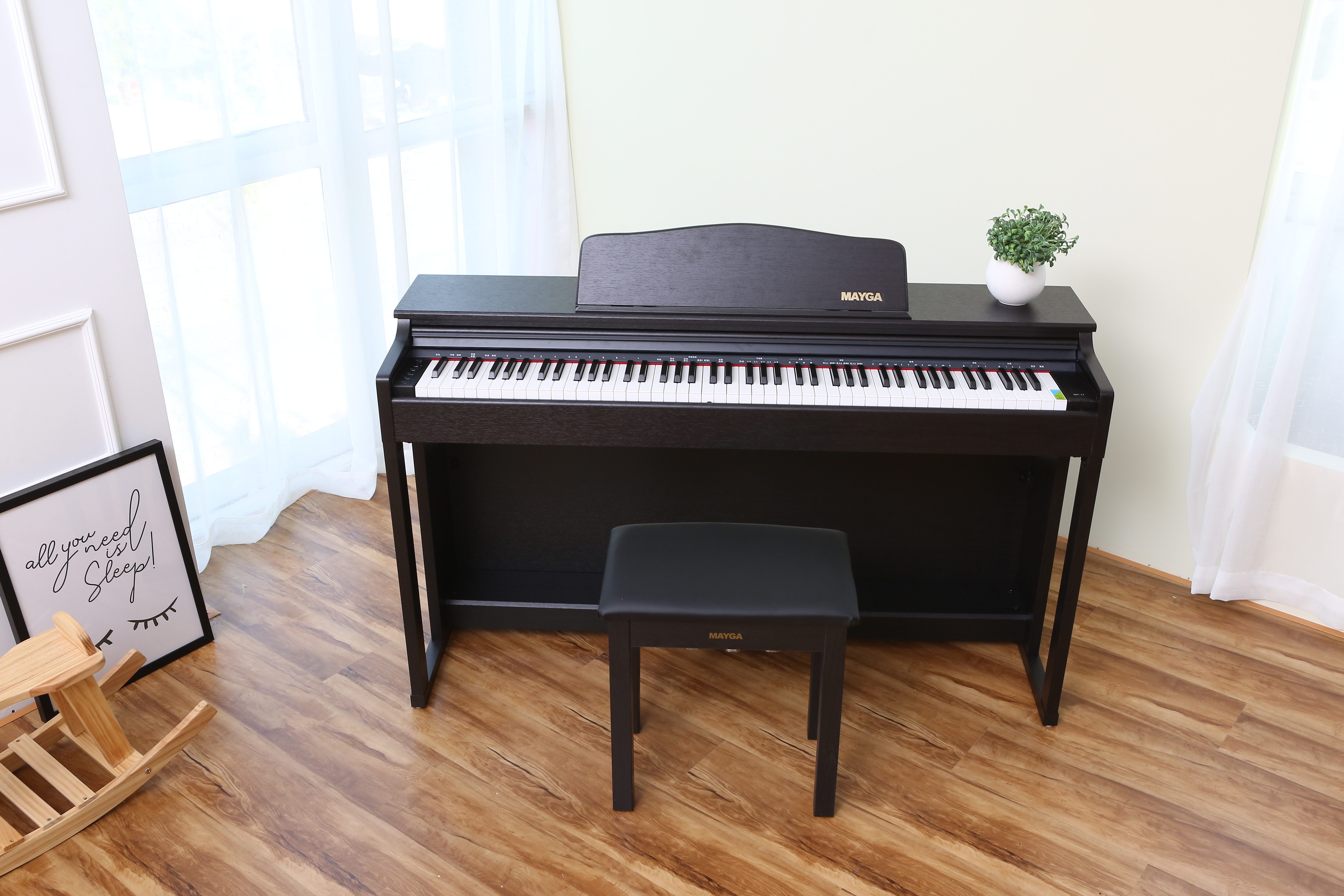 电钢琴_mayga美嘉mp-17电钢琴 88键重锤数码钢琴 智能电子钢琴 进口