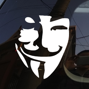 贴客部落车贴 v字仇杀队 v面具头像 复仇者 汽车改装反光贴 贴纸