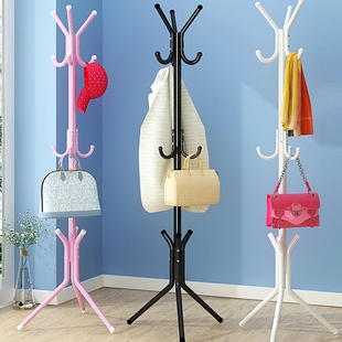 好看的挂钩立式衣服挂摆放外套帽架衣帽架拼装衣架子挂式门口家庭