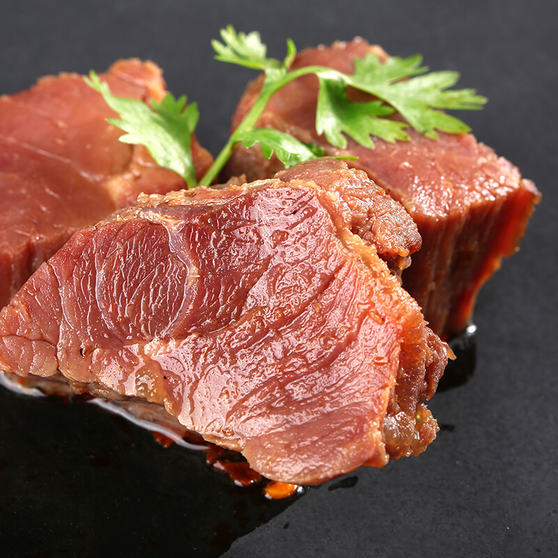 【百草味-香辣味/五香酱卤牛肉120g】冷吃熟食