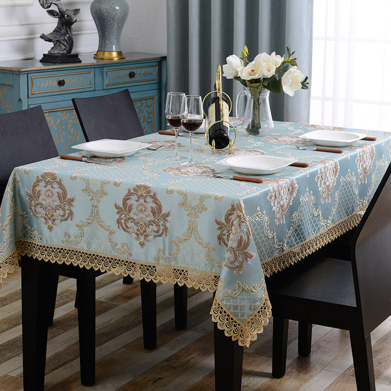 欧式客厅茶几餐桌布艺桌布长方形桌面布餐台布方桌花边蕾丝正方形