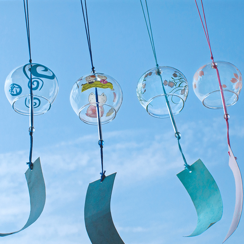 圣诞铃铛串 室内_浪漫玻璃樱花铃铛小风铃日式女生挂饰创意挂件小清新