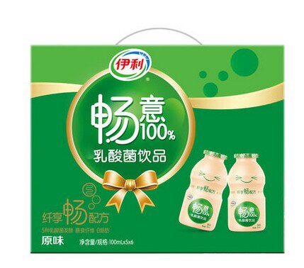 【伊利直供】伊利畅意100%乳酸菌牛奶发酵牛奶原味草莓味100ml*30