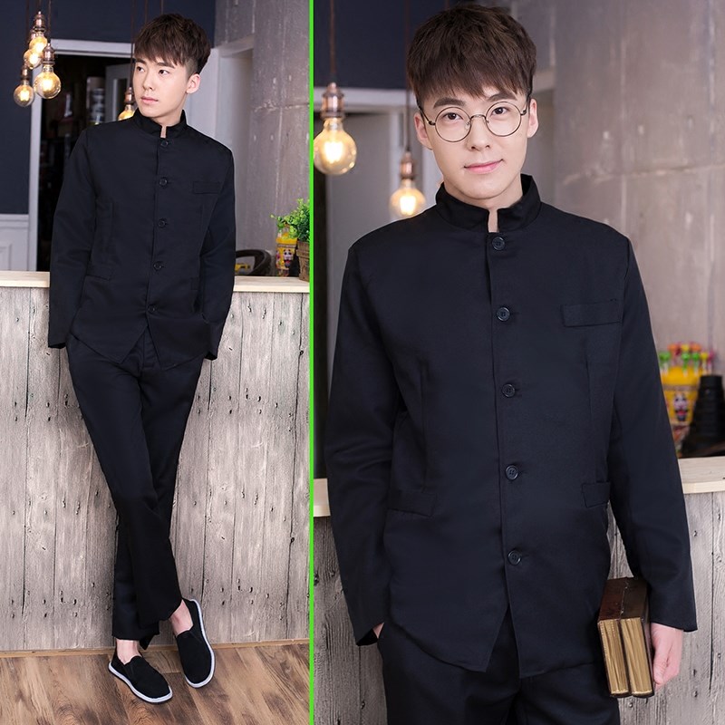 一折民国男装 学生装_立领日常男五四装民国风复古复古风上海滩男装