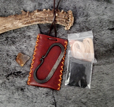 bushcraft 户外 火镰包 火镰套 收纳包 头层牛皮纯手工制作