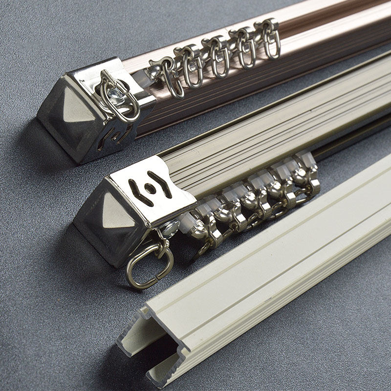 窗帘导轨_窗帘导轨 顶装 侧装 滑轨窗帘双轨 窗帘小巧轨道小方轨卧室