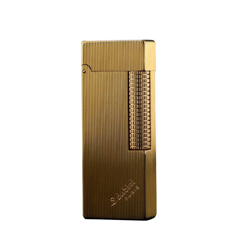 法国都柏特窄版 充气打火机纯铜侧滑砂轮男士创意节日礼物包邮