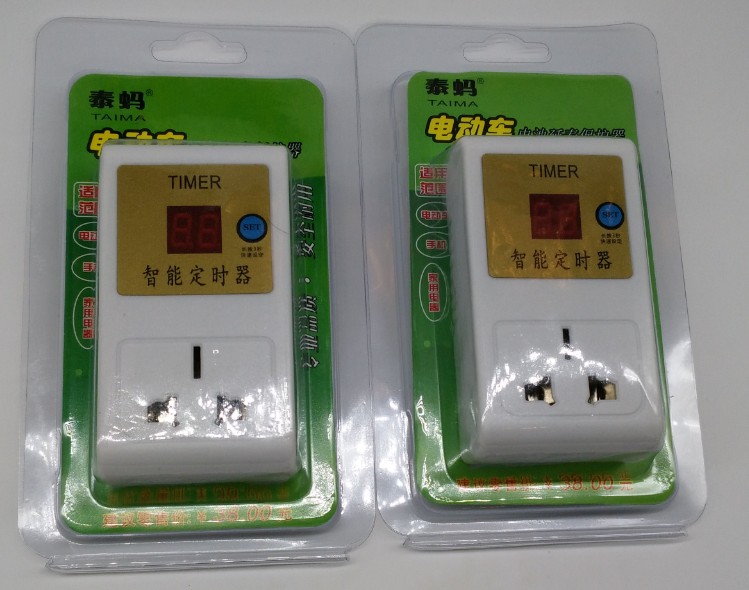 泰蚂定时插座智能定时器开关插座家用电动车充电源自动断电定时