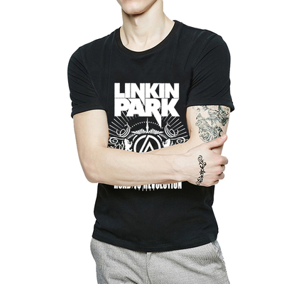 欧美音乐摇滚乐队林肯公园纪念版短袖t恤男女linkin park纯棉宽松
