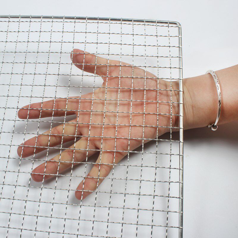 烧烤网不锈钢烧烤炉网片烤网架长方形铁丝网格烤肉网大号烤网工具