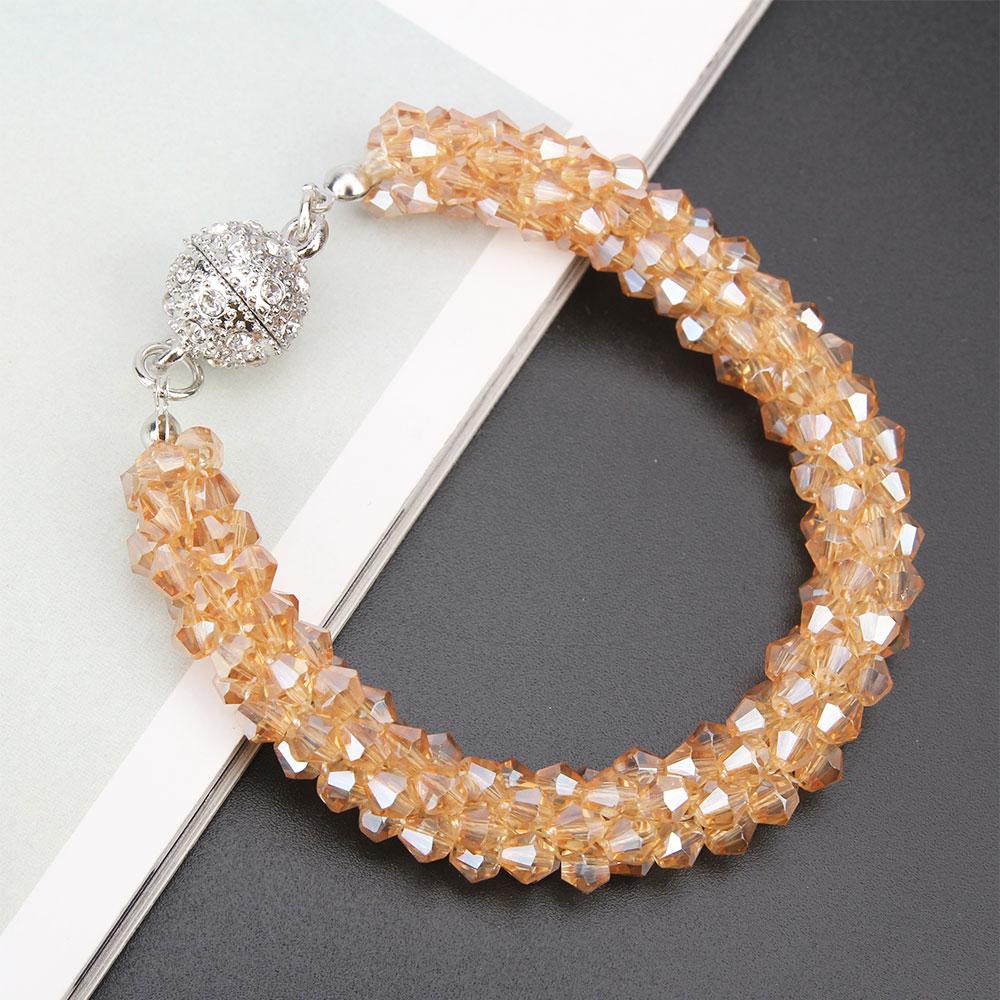 奥地利水晶手链女款日韩版甜美时尚红色串珠可爱学生手串生日礼物