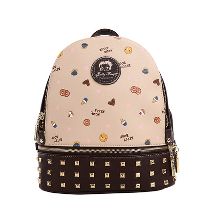 新款专柜正品betty/boop贝蒂女包小兔子手提背包双肩包咖啡色_7折现价