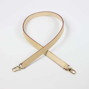 原创植鞣革变色皮包带棋盘格老花斜跨长肩带头层纯牛皮定制包带子