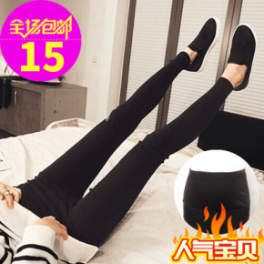 秋冬款加绒加厚女保暖裤内穿裤子秋季2018新