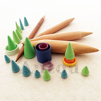 衍纸棒笔长帽笔锥形卷笔粗顶针笔衍纸专业工具diy双头手工笔autou