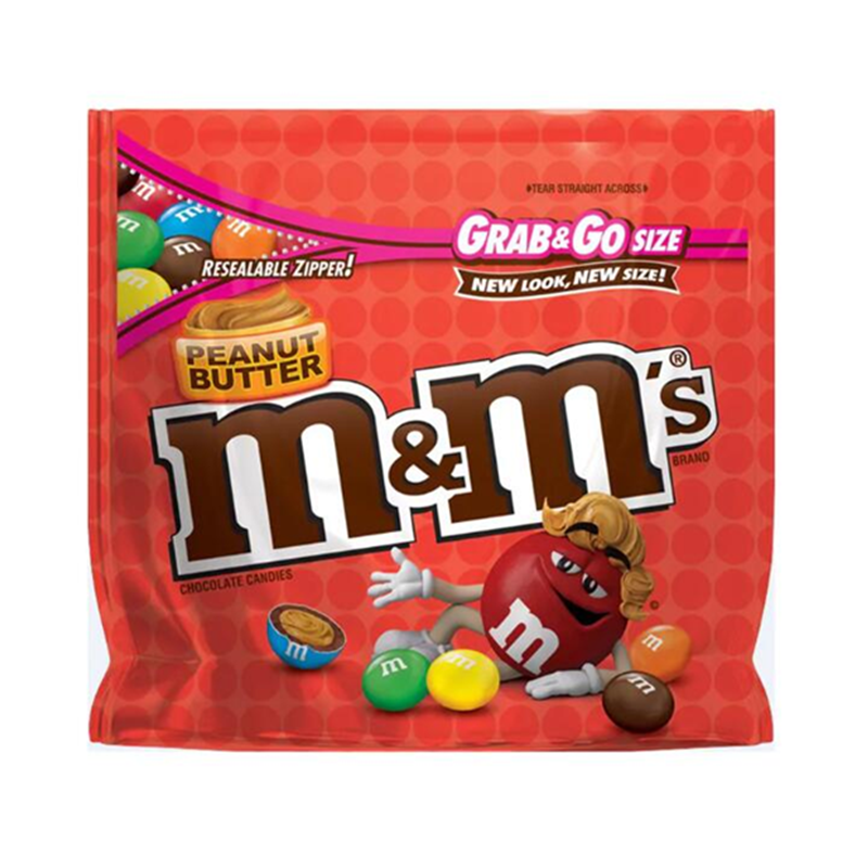 热销mm花生巧克力豆_香港代购 m&ms花生酱巧克力mm豆 141.