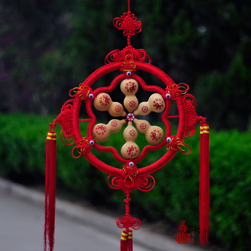 天然葫芦挂件挂饰中国结婚庆居家雕刻八卦招财喜庆风水工艺品年货