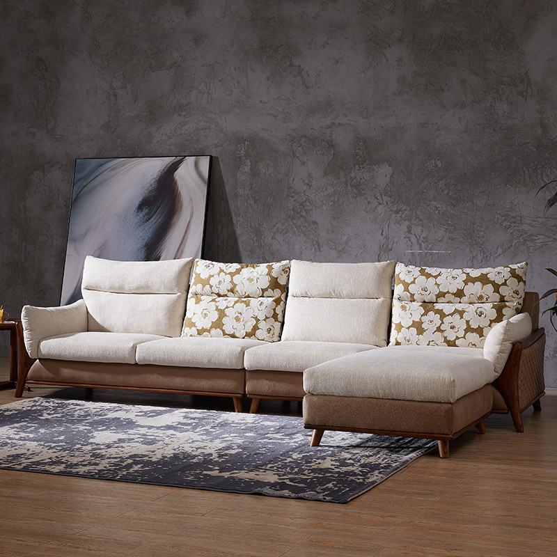 祺丰简约现代欧式布艺沙发组合小户型客厅北欧沙发经济型整装家具