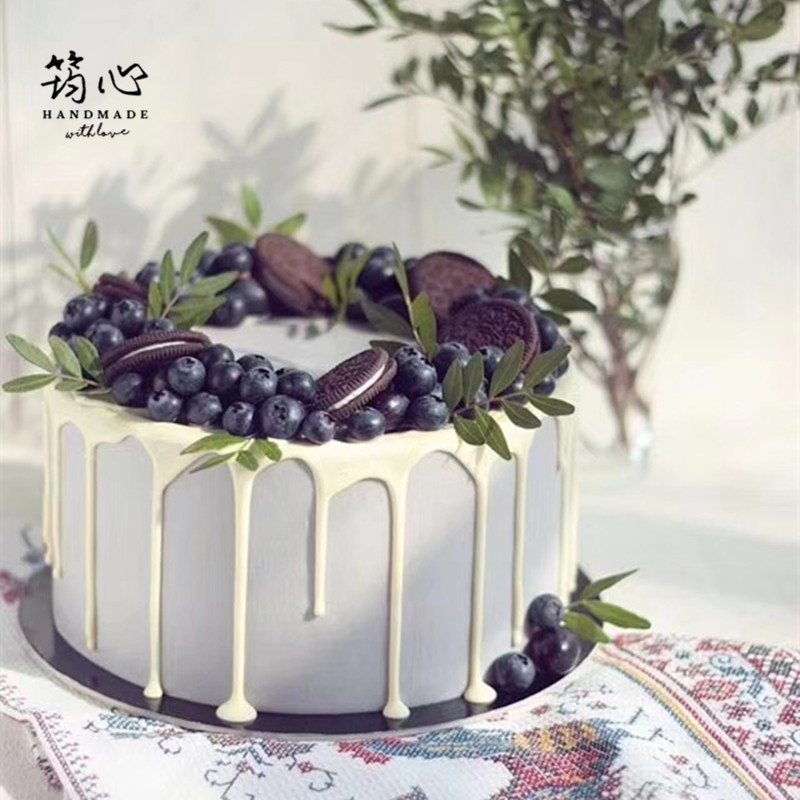 『筠心』绍兴甜品私房生日蛋糕蓝莓奥利奥淋面ins水果同城配送