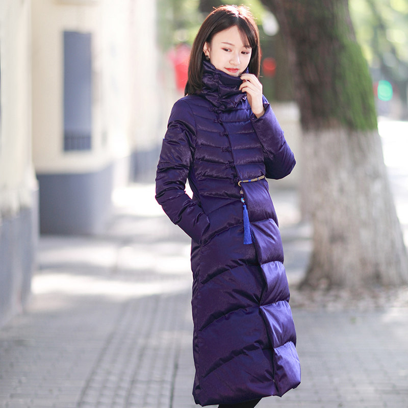 伶俐柠檬80095复古民族风女装中国风羽绒服民国风文艺范原创现货