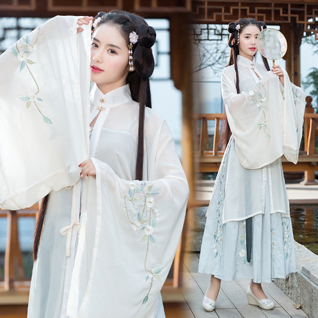 古装唐装汉服女唐朝拖尾贵妃服装婚服仙女装美公主演出费用装古代