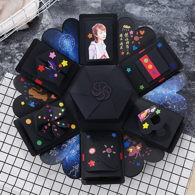 创意抖音爆炸盒子成品礼物盒照片纪念册相册diy手工惊喜情侣浪漫