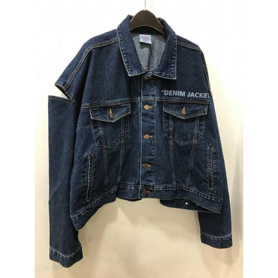 牛仔服男代购_韩国代购潮牌男装18新款断袖印花宽松掉肩牛仔外套潮男