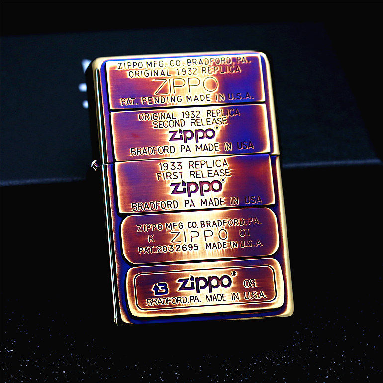 zippo五代贴章限量版 双底刻
