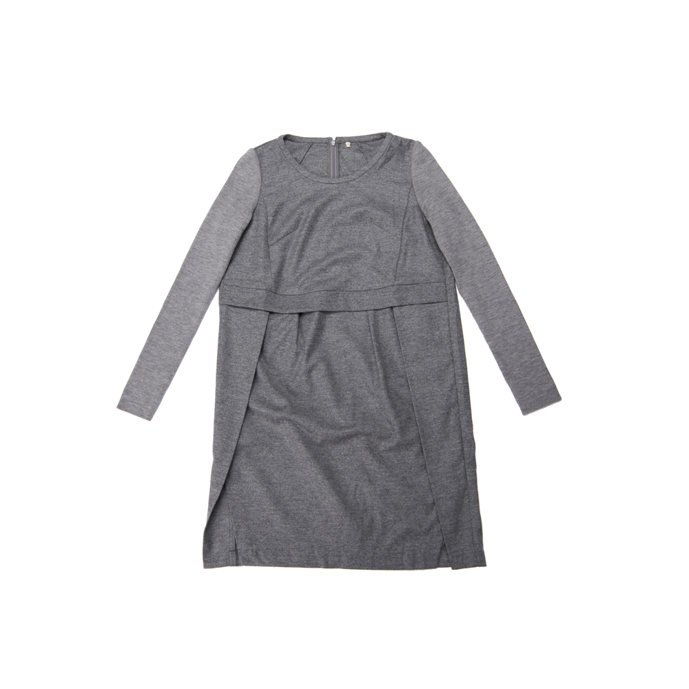 不是所有颜色都能作为全身搭配的,除了黑白,灰色也意外的和谐.