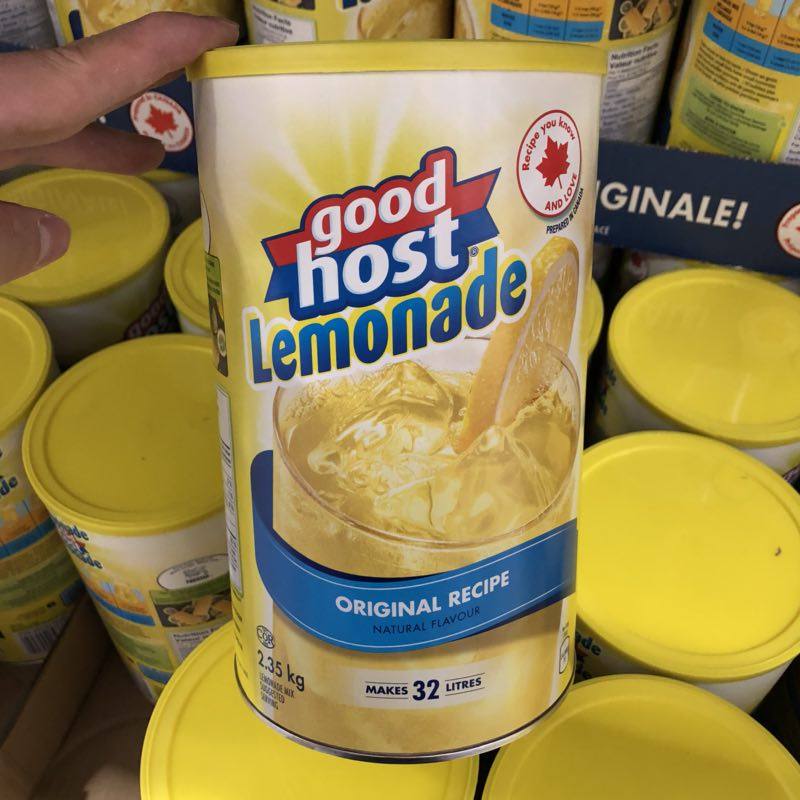 加拿大雀巢 goodhost天然柠檬浓缩粉柠檬水冲饮 2.35公斤