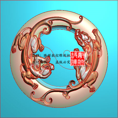 热销yhg_腾辉数控雕刻烟灰缸精雕图jdp烟灰缸雕刻图yhg-016貔貅烟灰缸