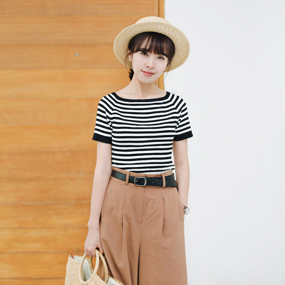 怎么塑造全看穿衣者的心情 16, 去购买  小立领修身短袖针织衫,衣领