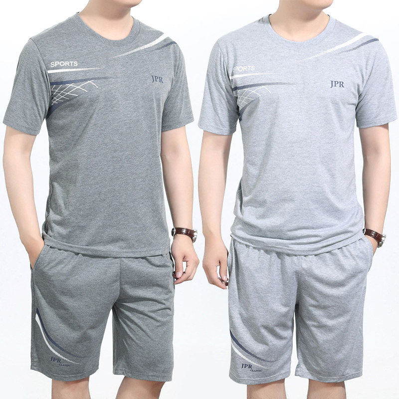 夏季男装套装_唯品会特卖2018中老年男装夏季运动服套装跑步服装优惠