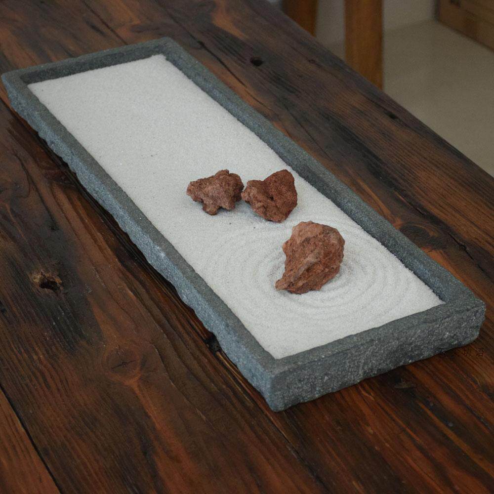 天然青石底盆整块枯山水底盆 吸水假山水盆石器上水盆栽景观古朴