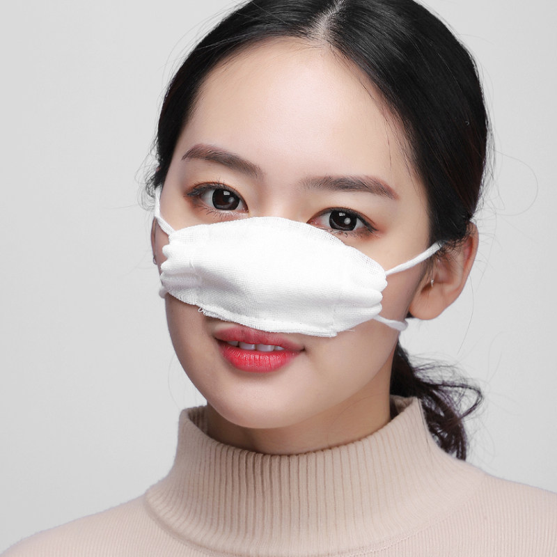 鼻舒适_纯棉纱布鼻罩口罩加厚防灰尘劳保可清洗舒适透气鼻子保暖睡觉