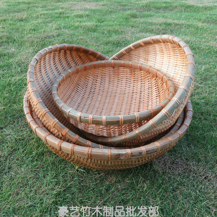 手工编织果篮果盘果盆竹编菜篮收纳篮天然环保竹篮竹筐竹篓