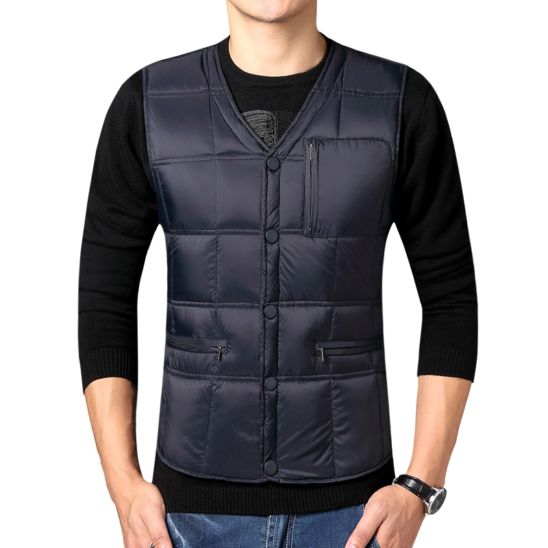 新款羽绒马甲男秋冬中老年马夹内穿坎肩冬季中