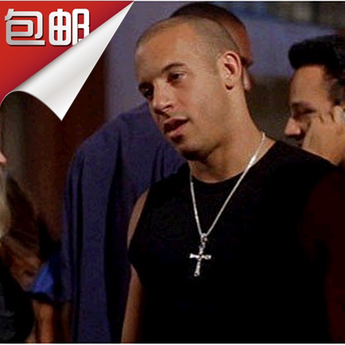 速度与激情_原版热卖速度与激情8项链多姆托雷托钛钢十字架吊坠项链